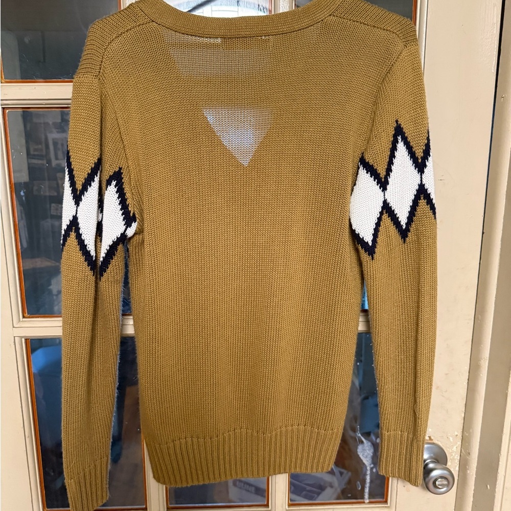1990’s Women's Chunky Chevron Pattern Cardigan Sweater - Picture 7 of 9
